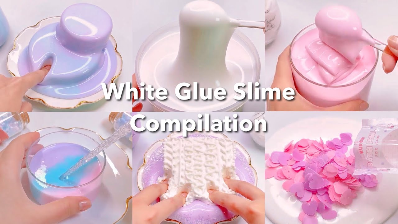 【ASMR】ボンドスライムまとめ🥛【音フェチ】White Glue Slime Compilation