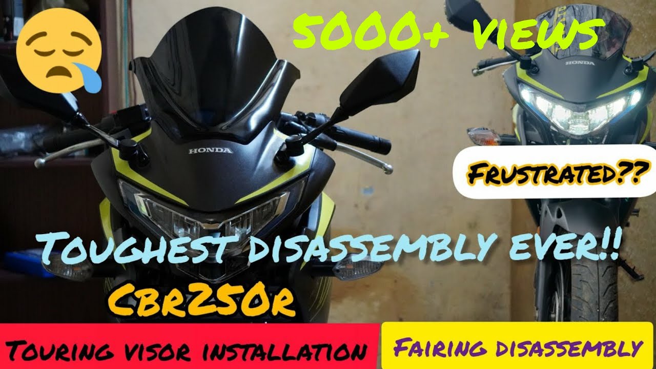 Honda CBR250R | visor installation | fairing disassembly | HIGHWAY MUTANTS
