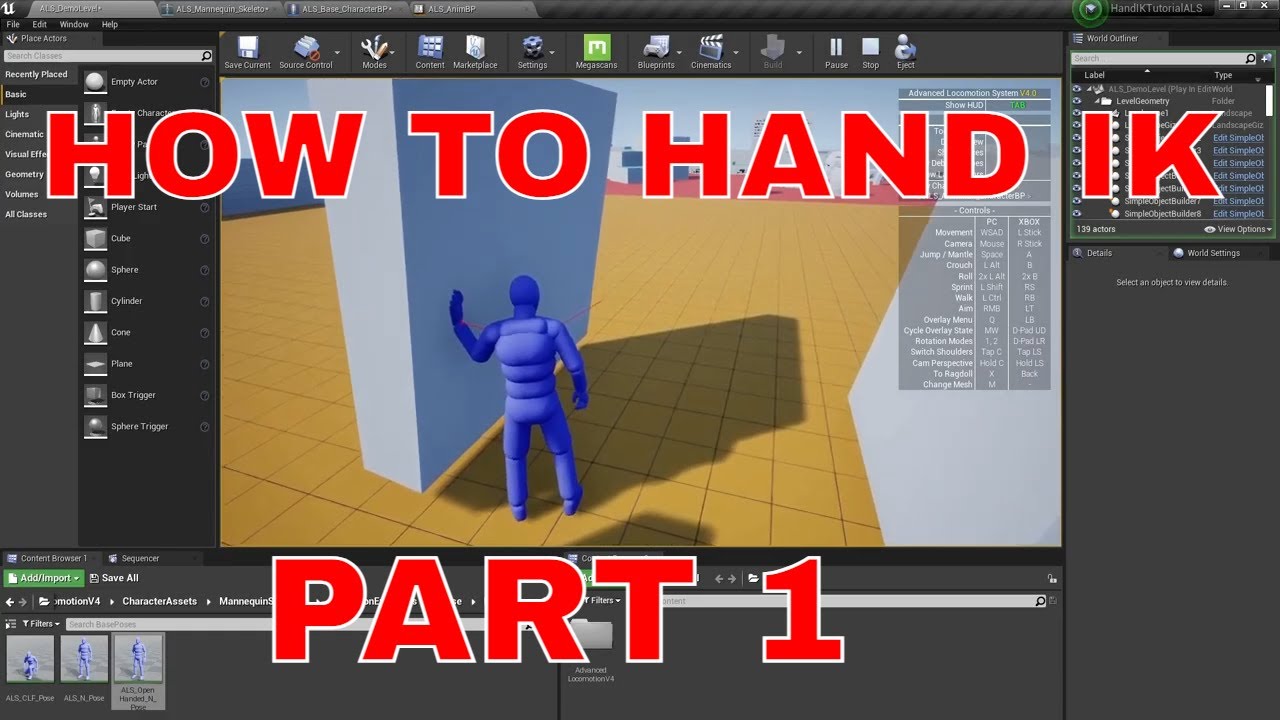ALSv4 Environment Interaction HandIK System Tutorial [Part 1]: Standing