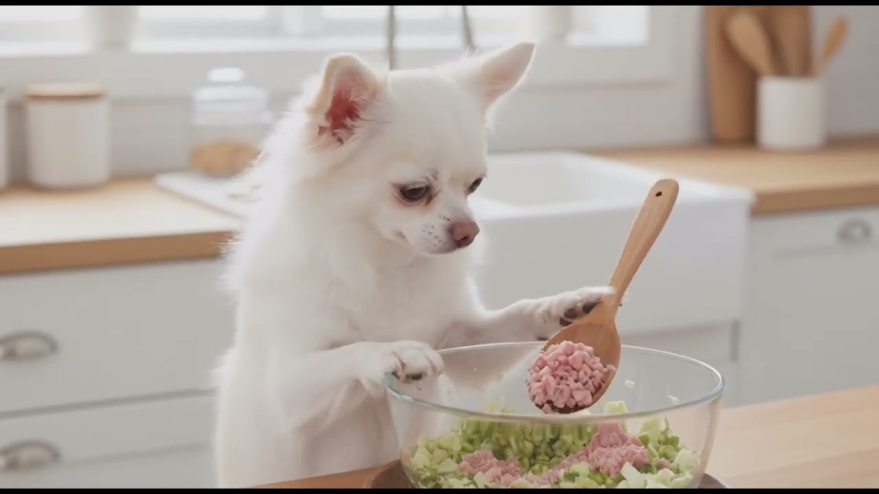 AIチワワ　手作り餃子の作り方 　AI Chihuahua's Japanese-style Cooking