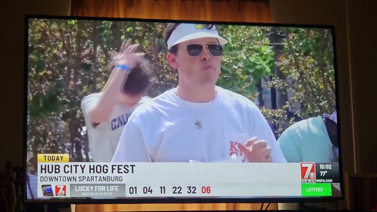 EC Media's Evan Carr attends Hub City Hog Fest, discusses support with WSPA 7News' Scarlett Lisjack