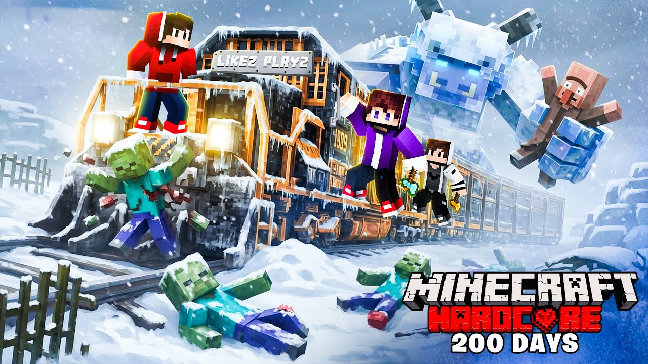 I Survived 100 Days Inside a Train in Minecraft Hardcore!