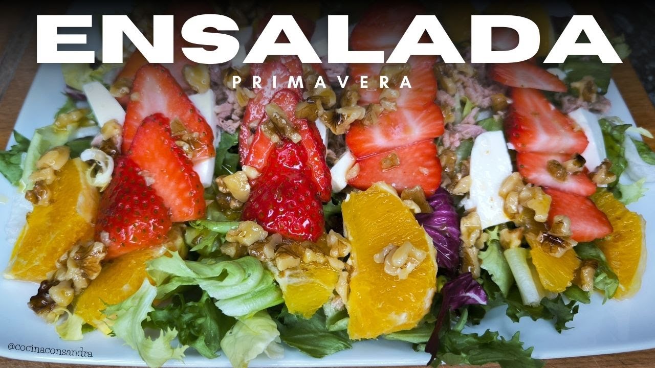 ENSALADA PRIMAVERA, CON VINAGRETA DE NARANJA Y NUECES!!!