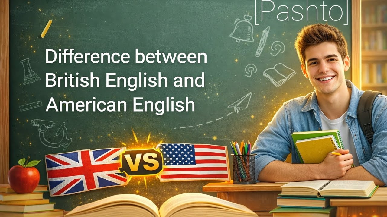 How are British English and American English different? In Pashto
