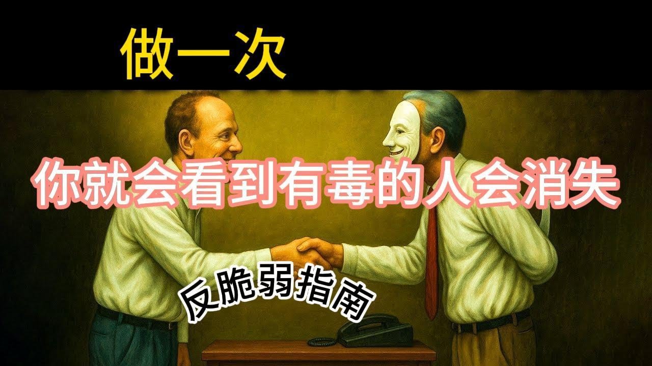 做一次，你就会看到有毒的人会消失