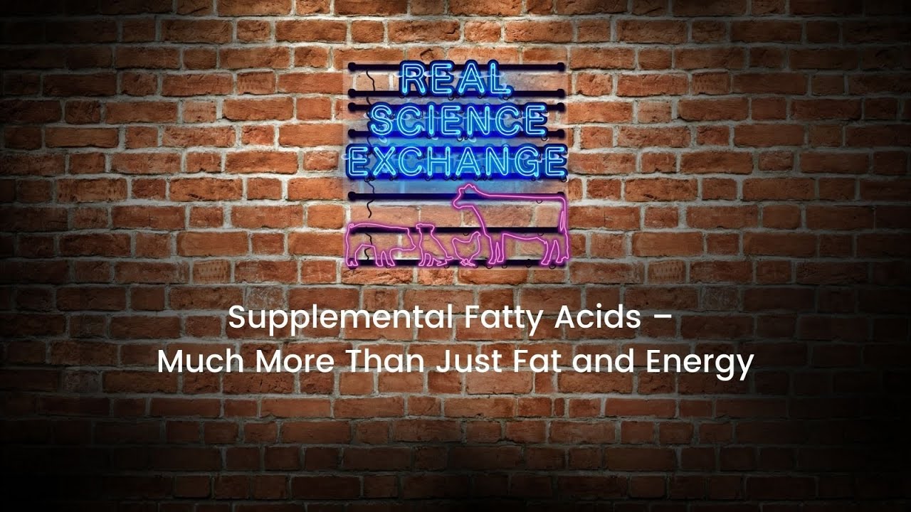 Real Science Exchange: Supplemental Fatty Acids- Much More Than Just Fat and Energy