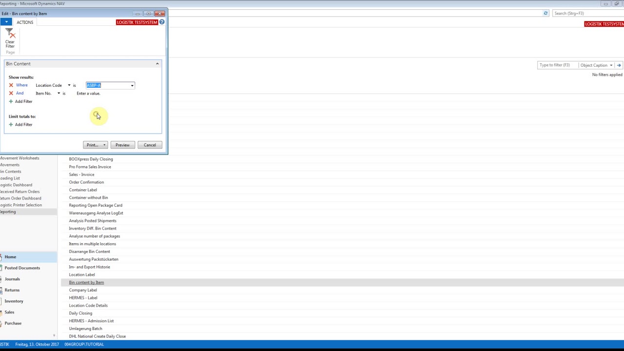 gcs:ERP: Stock contents items