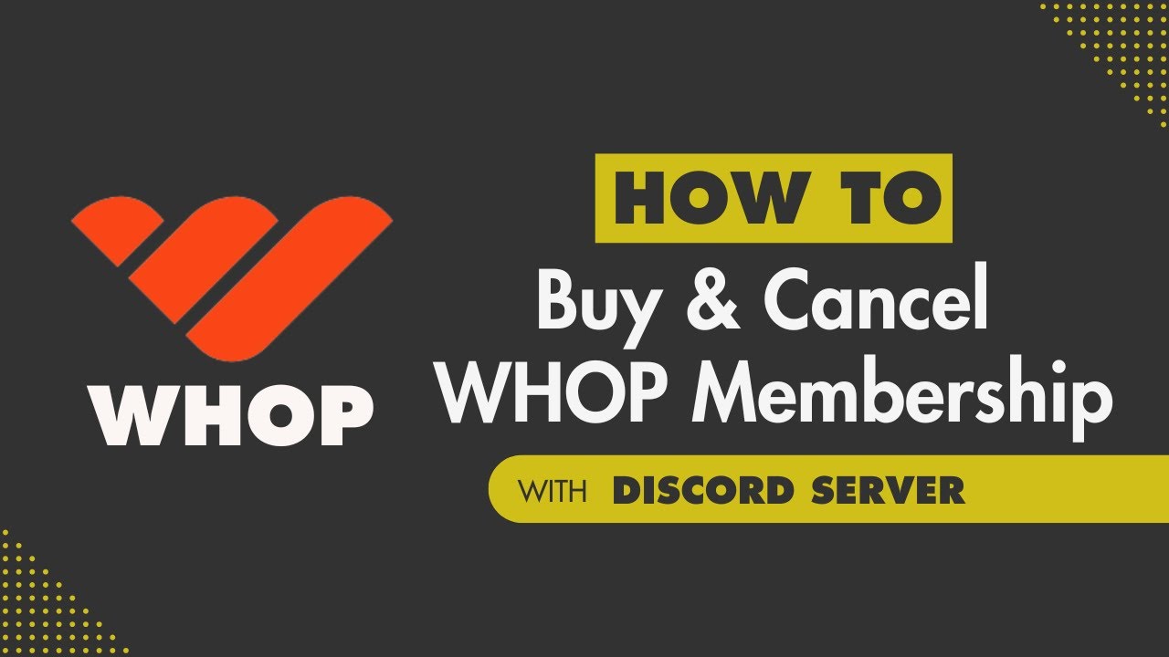 How to Buy & Cancel Whop Membership for a Discord Server #whop