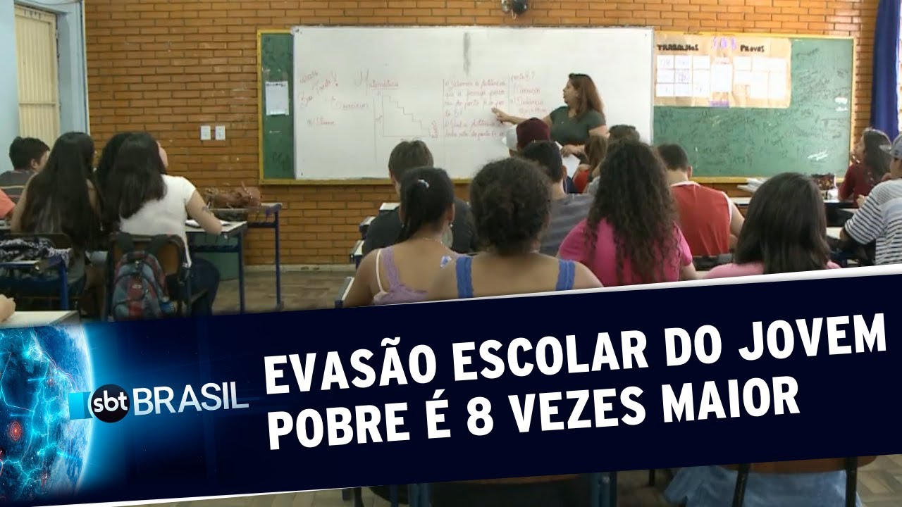Evasão escolar é oito vezes maior entre jovens de famílias pobres | SBT Brasil (06/11/19)