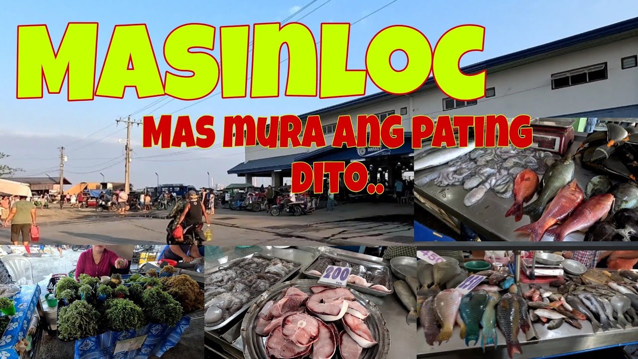 Masinloc Zambales | Bagsakan at Palengke sa harap ng dagat..