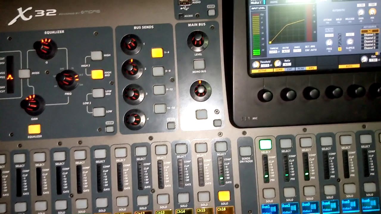 Console de Mixage X32 / M32 - Configuration des Mixbus , EQ & Compression Des MixBus * PARTIE 2