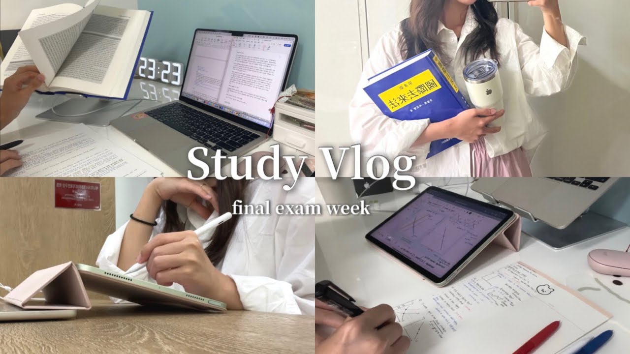 Vlog 대학생 시험기간 브이로그 | 법 + 경제 +영강 지옥에 빠짐 그리고 이걸 벼락치기 하는 사망년 | studyvlog