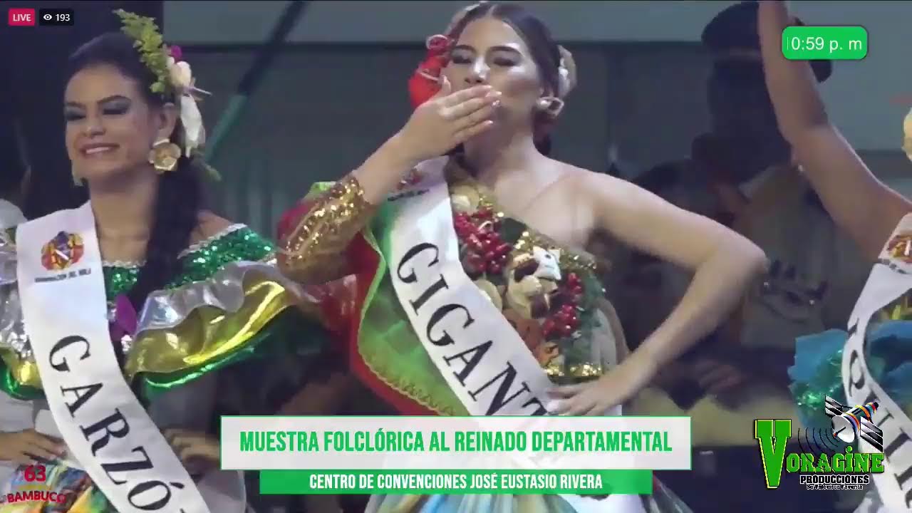 Muestra Folclórica de las Candidatas al Reinado Departamental del Bambuco