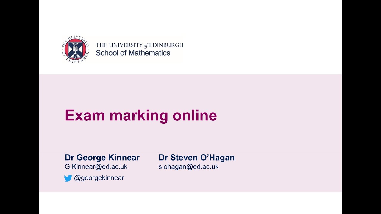 Exam marking online