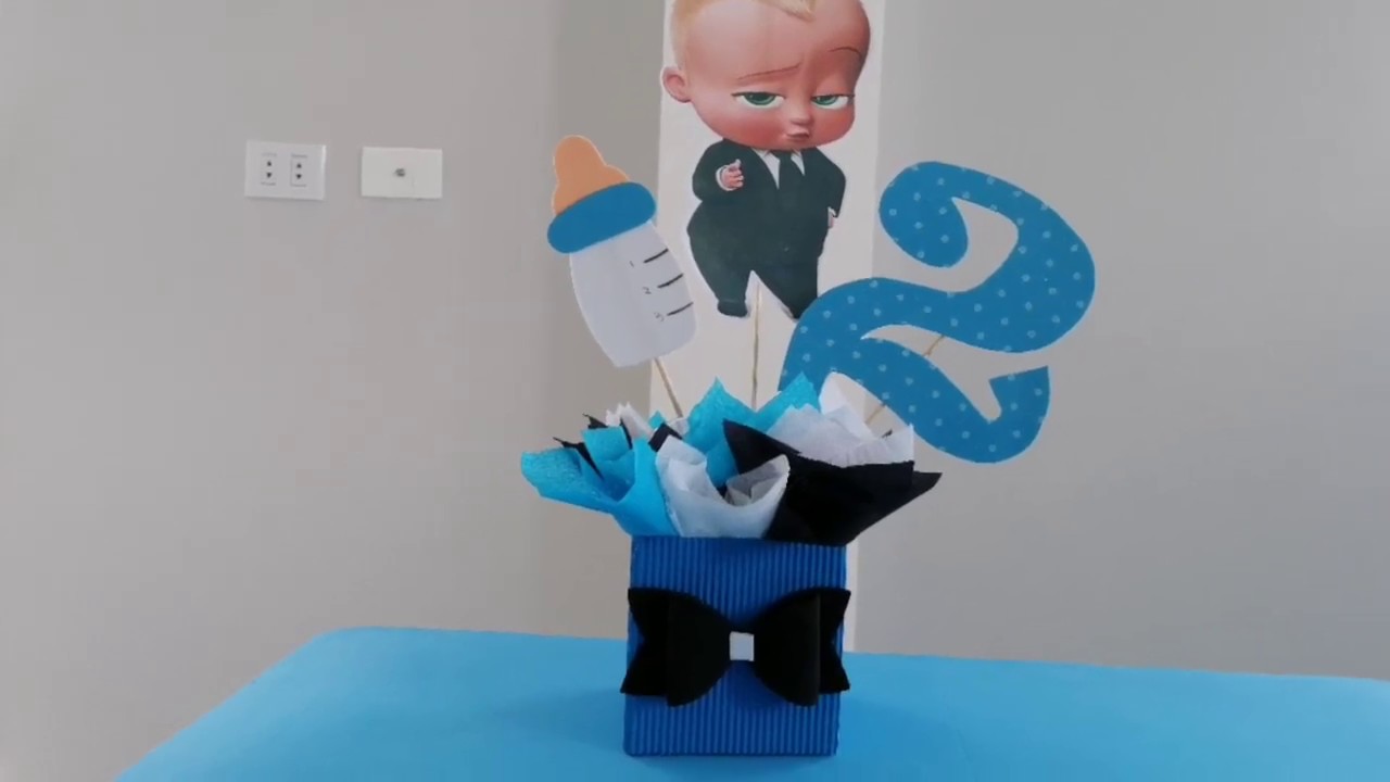 COMO HACER CENTRO DE MESA DE JEFE EN PAÑALES  | BOSS BABY CENTERPIECE