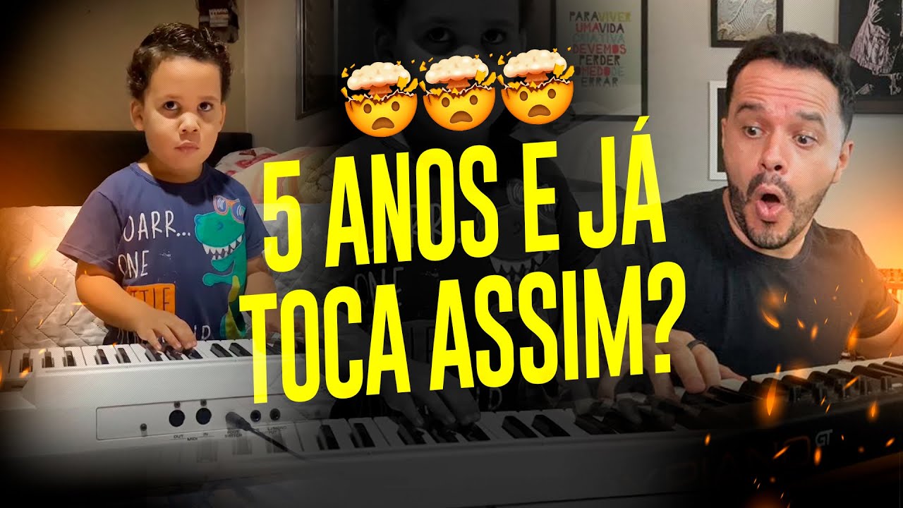 ELE TEM APENAS 5 ANOS! Essa crian&ccedil;a tecladista vai te deixar de boca aberta 😵