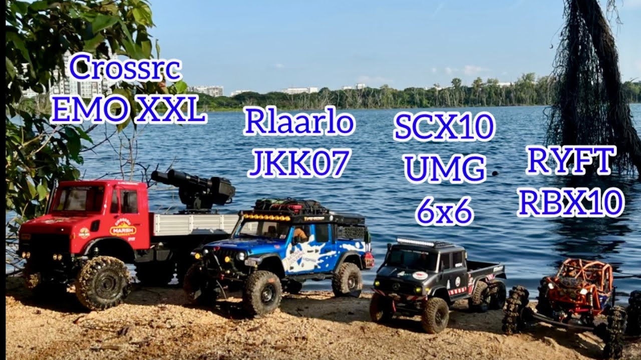 Biggest RC Truck Crossrc EMO XXL Rlaarlo JK07 Axial SCX10 UMG6x6 Ryft RBX10 Rock Bouncer 4x4 Offroad