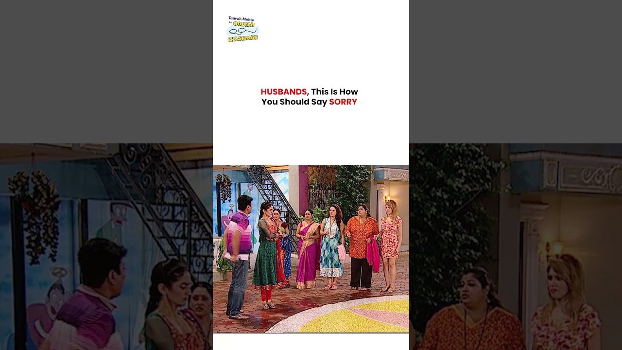 Husbands, This Is How You Should Say Sorry !  #tmkoc #funny #jethalal #daya #shortsfeed