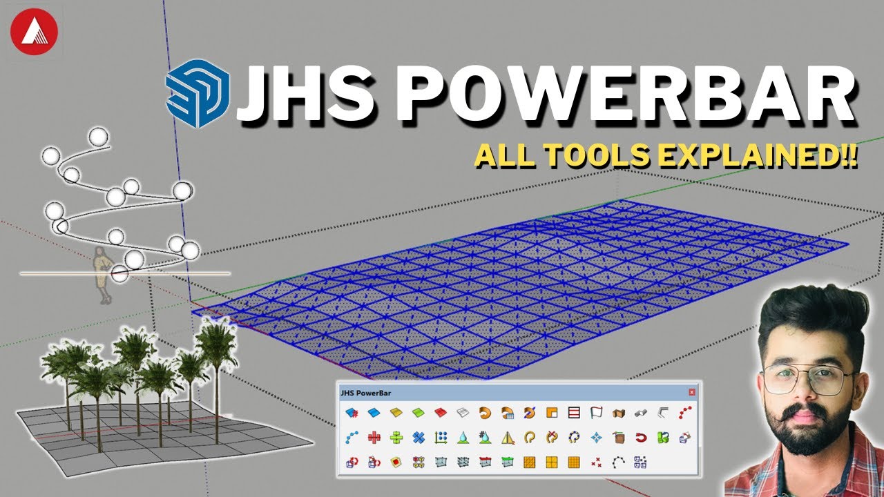 JHS POWERBAR - 35+ Tools for SketchUp - All Explained! | Architecture Tract | With Manan Hans