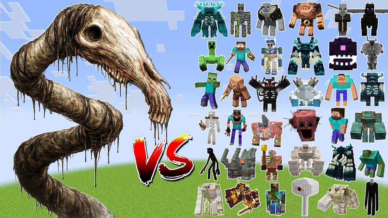 Long Horse [Creepypasta] vs All Minecraft Bosses - Minecraft Mob Battle