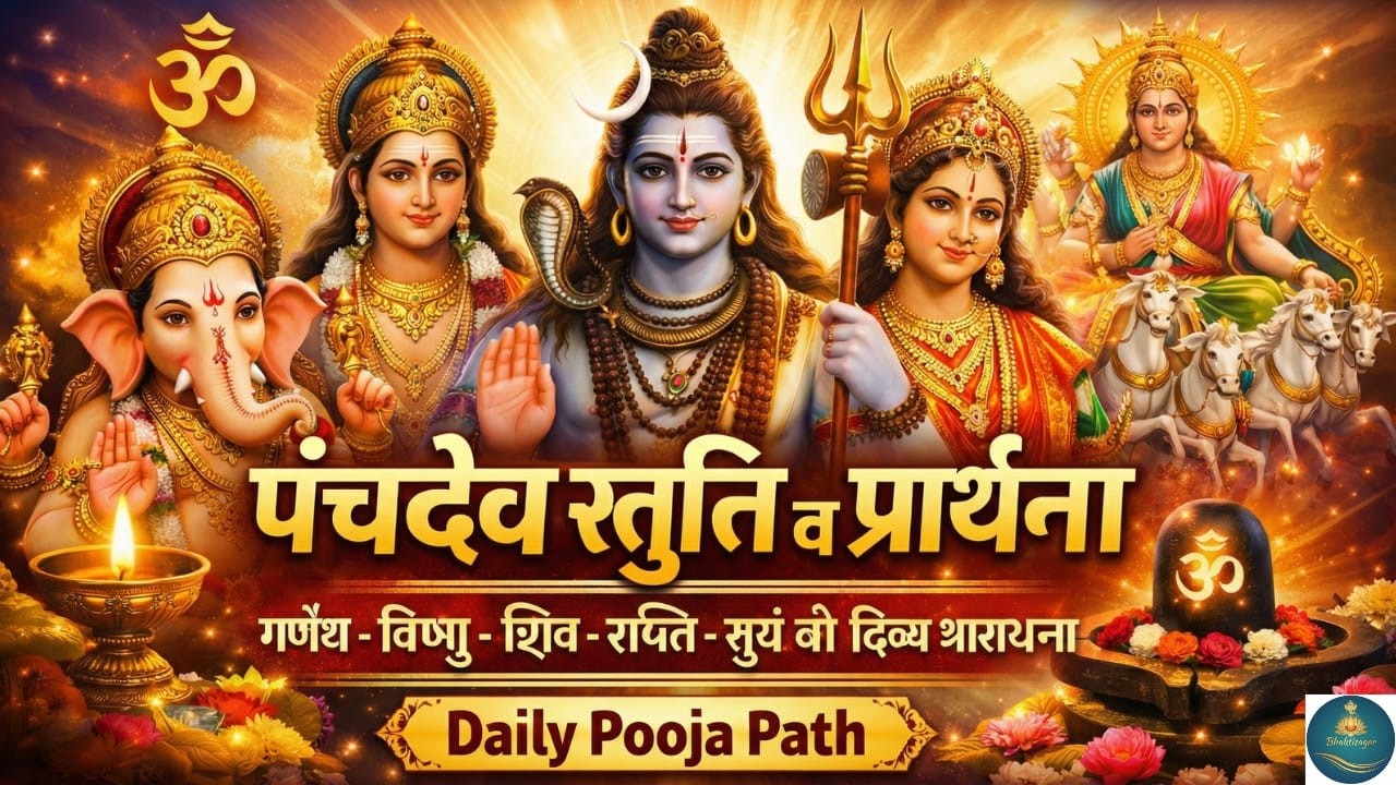 पंचदेव स्तुति व प्रार्थना 🙏 | Ganesh Vishnu Shiv Shakti Surya Stuti | Daily Pooja Bhajan