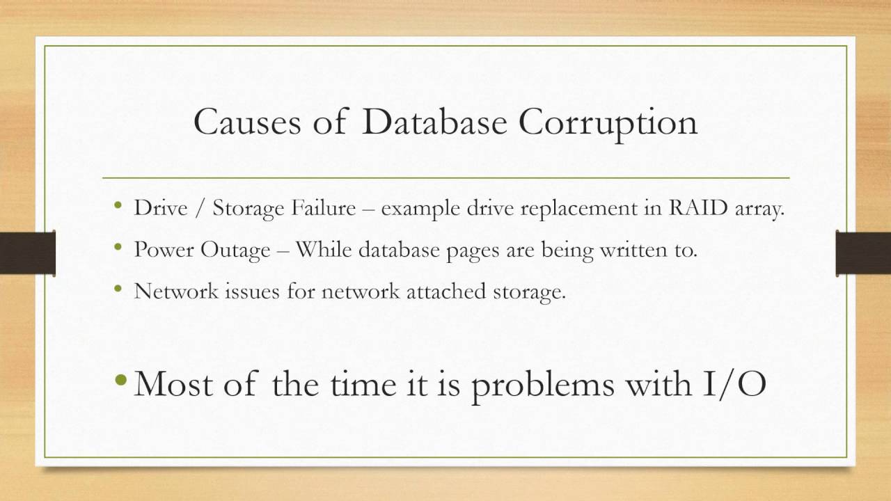Database Corruption Challenge - Steve Stedman