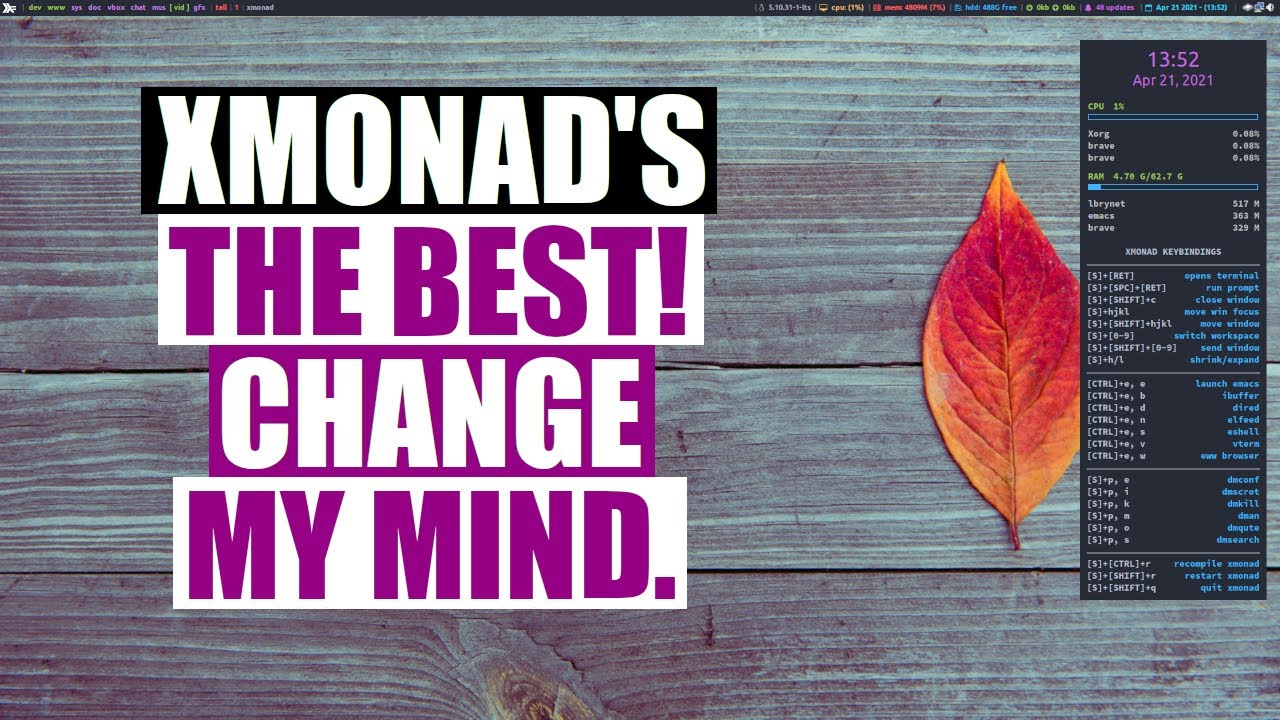XMonad, You're Simply The Best!