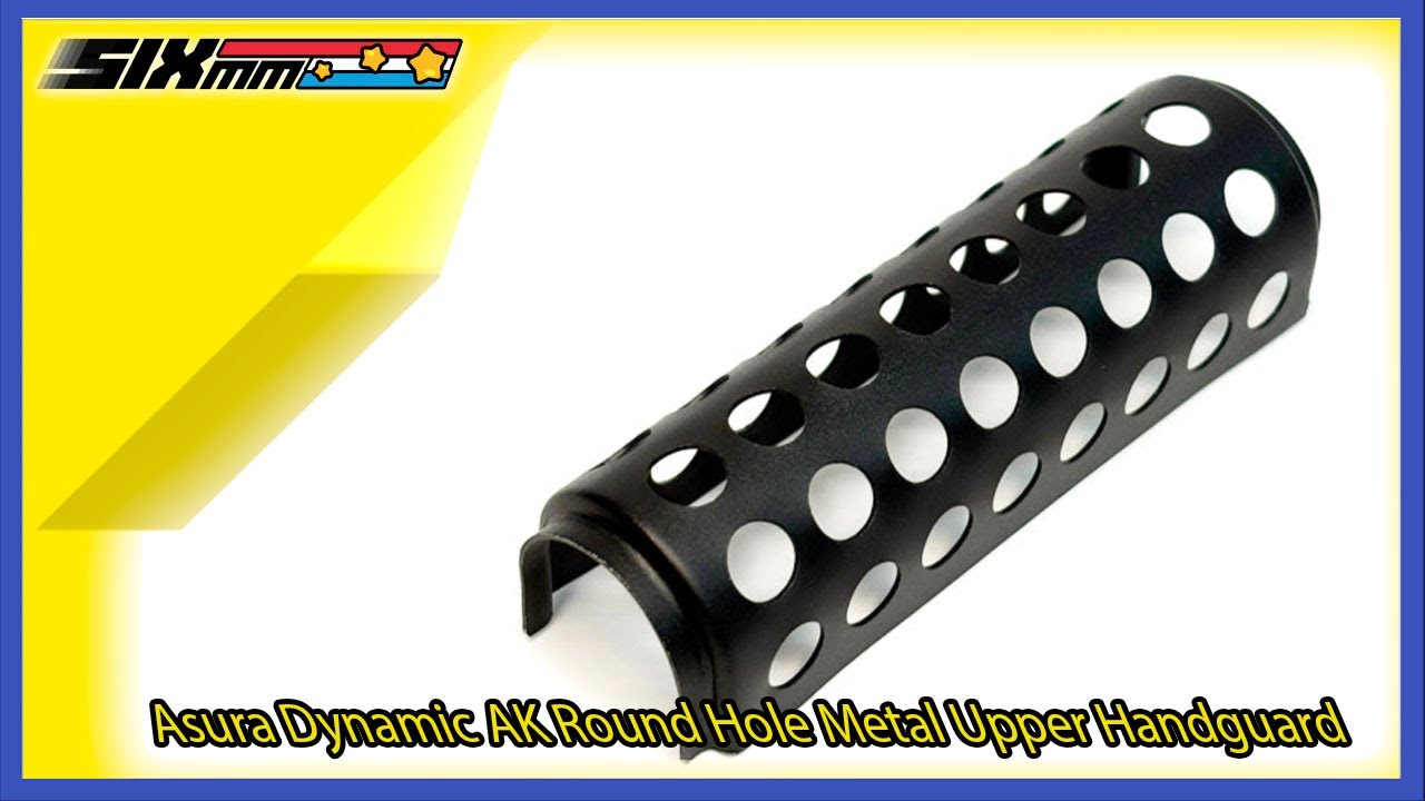[Asura Dynamic] AK Round Hole Metal Upper Handguard[For Tokyo Marui AK74 / AKM AEG Series][BLK]