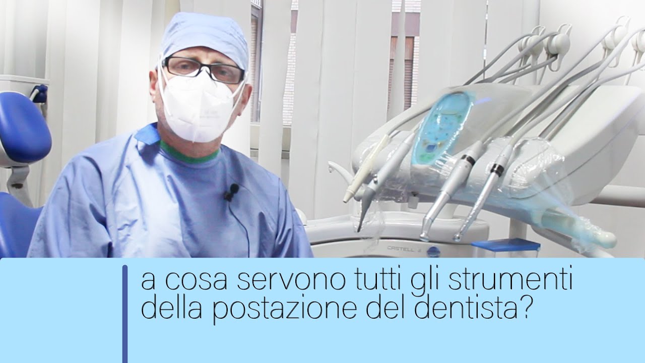gli strumenti della postazione del dentista