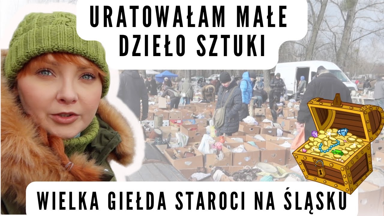 KUPIŁAM I ODNOWIŁAM KAWAŁEK SZTUKI😍  VLOG Z GIEŁDY STAROCI W BYTOMIU