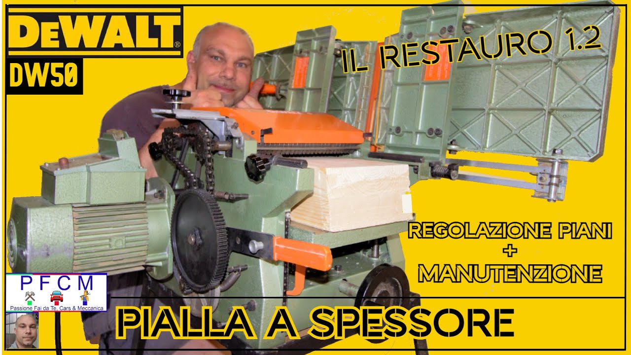 PIALLA FILO SPESSORE DEWALT DW50✅REGOLAZIONE DEI PIANI E MANUTENZIONE.UN GOIELLO🤩🤩IL VIDEO