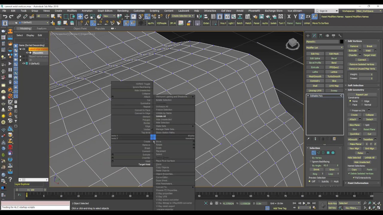 3DS Max - Can't Weld Vertices On Meshes Or Splines - Fix