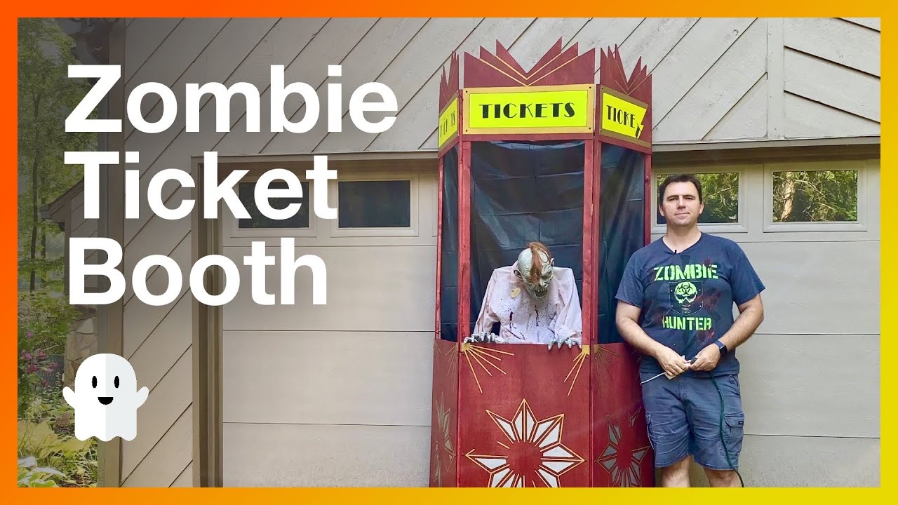 Zombie Ticket Booth DIY - Halloween Drive-In Movie Theater Decoration