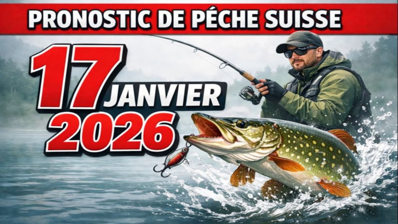 PROGNOSTIC DE PÊCHE en Suisse le 17 janvier 2026 : Préparez-vous à une journée de patience et de ré