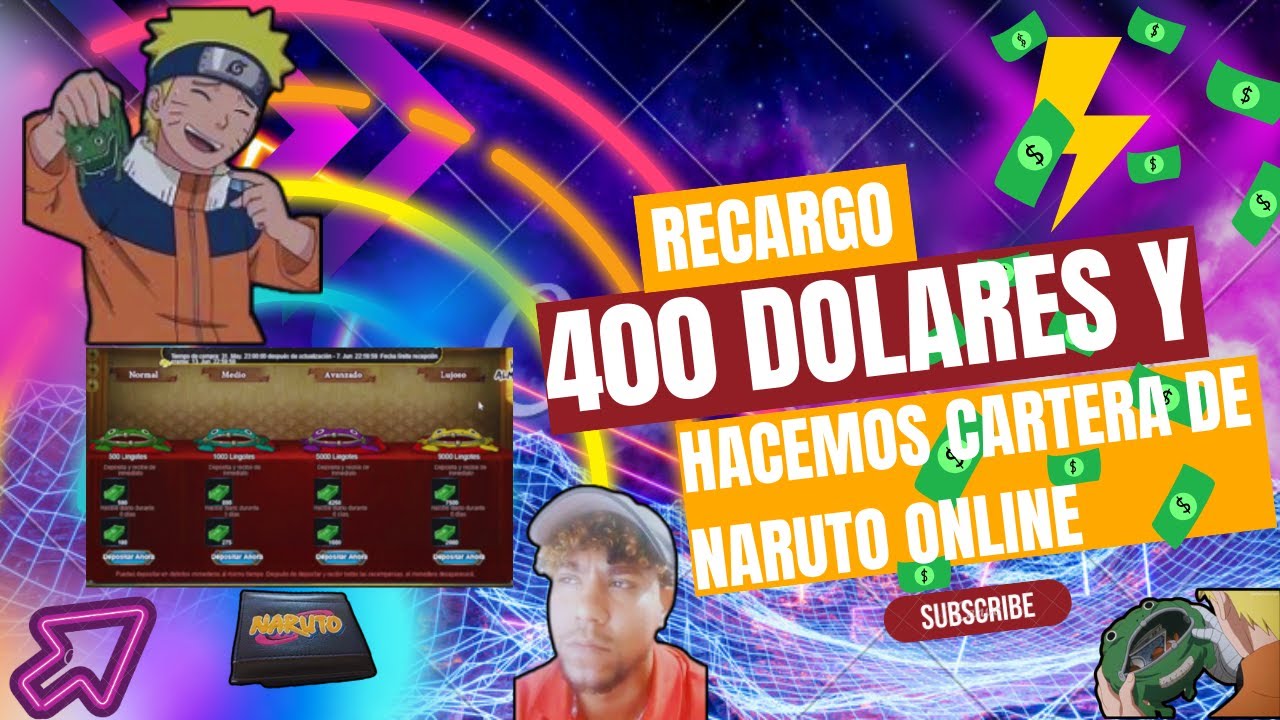 RECARGO 400 DOLARES y HACEMOS CaRtErA De NaRuTo| naruto online