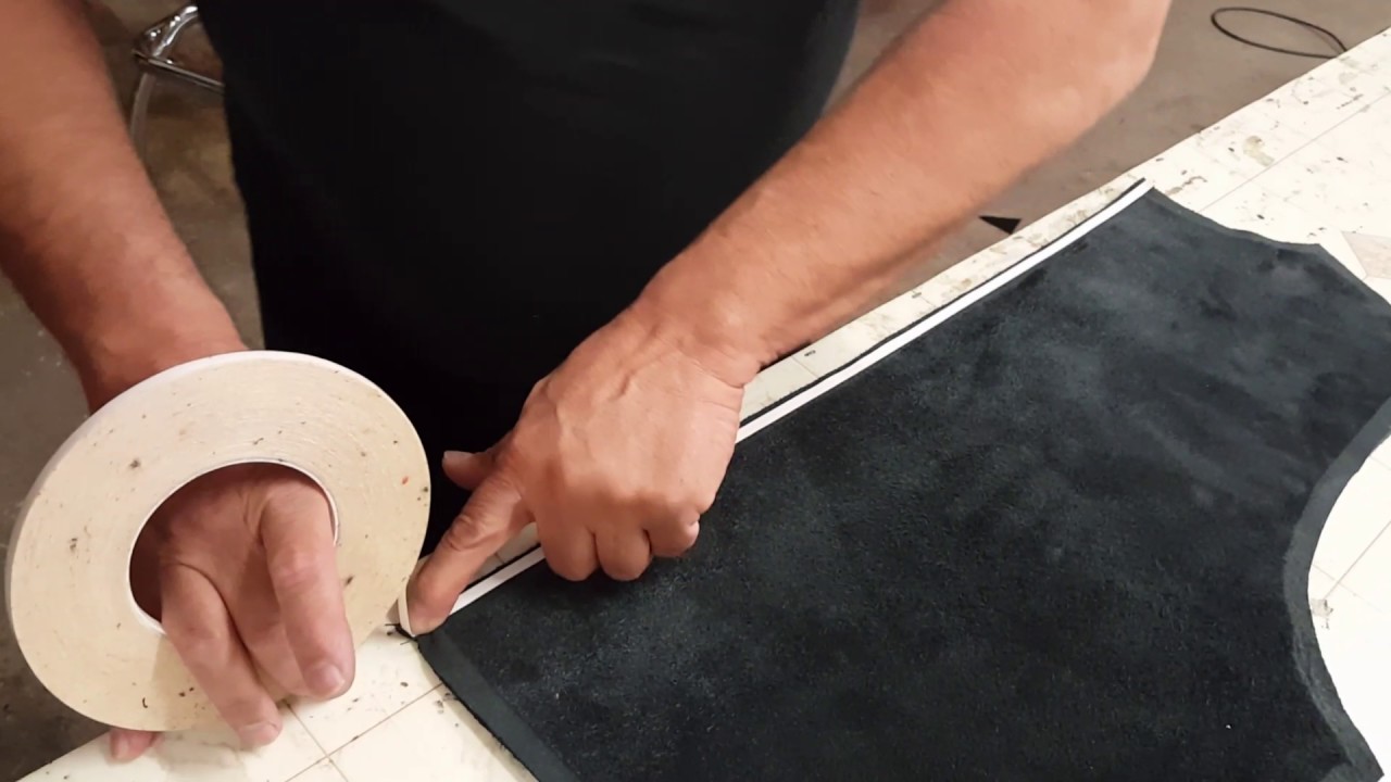 Double face tape used in leather making