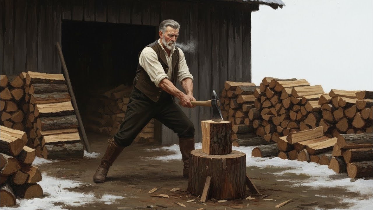 The woodcutter 🍂🪵 Romantic European style of the 19th century.