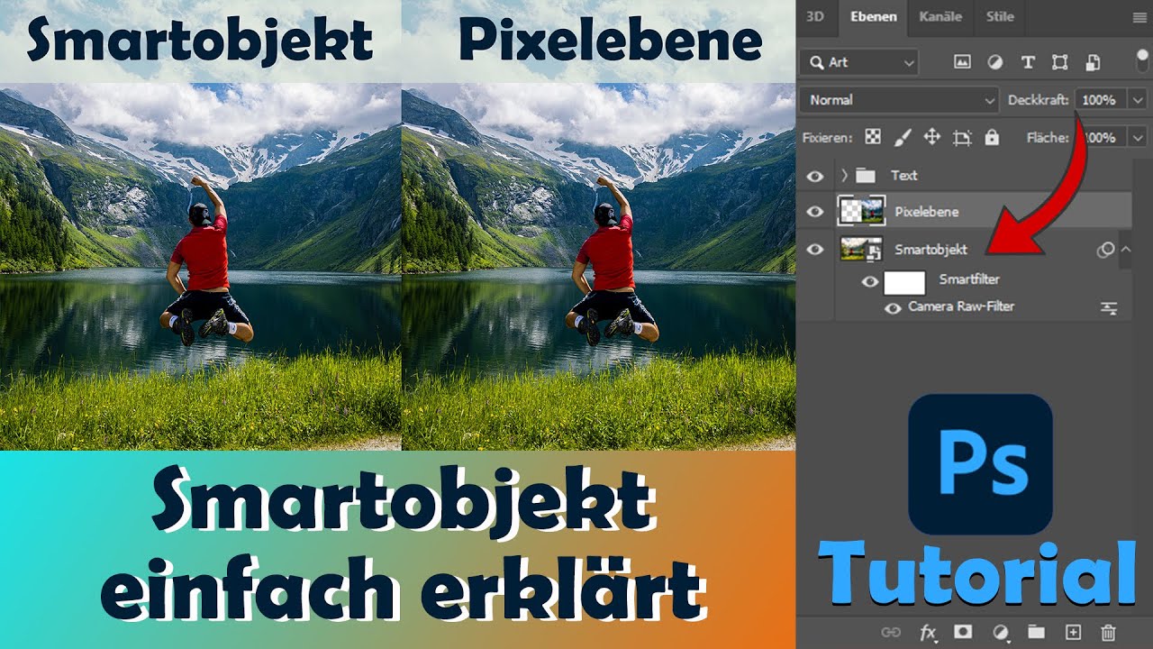 Smartobjekte in Photoshop einfach erklärt - Tutorial [Deutsch] [4K]