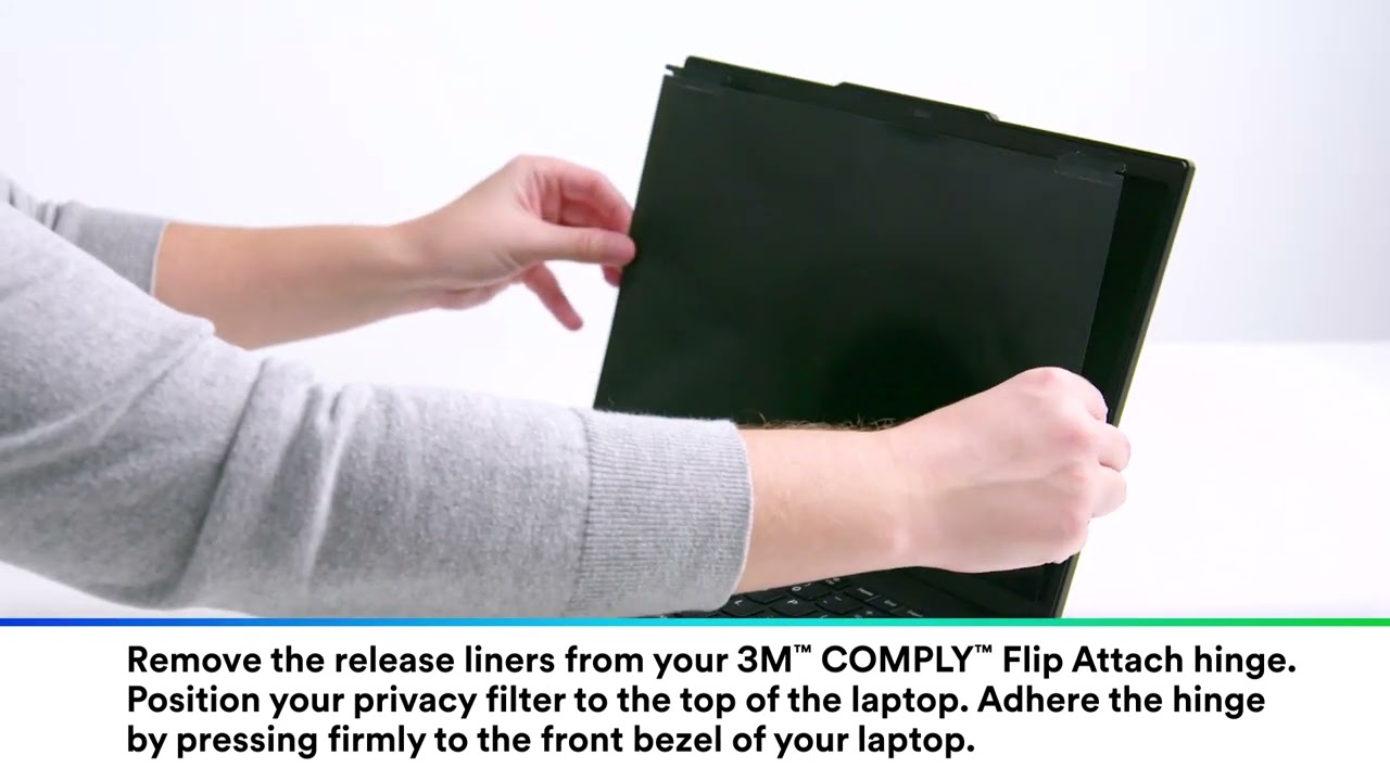 3M&trade; Bright Screen Privacy Filter Comply Flip Installation (Bezel Screen)