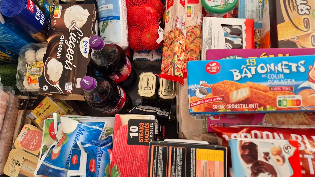 RETOUR DE COURSES LIDL FAMILLE NOMBREUSE