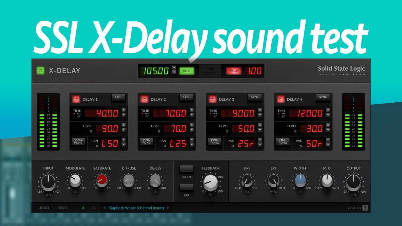 SSL X-Delay plugin sound test