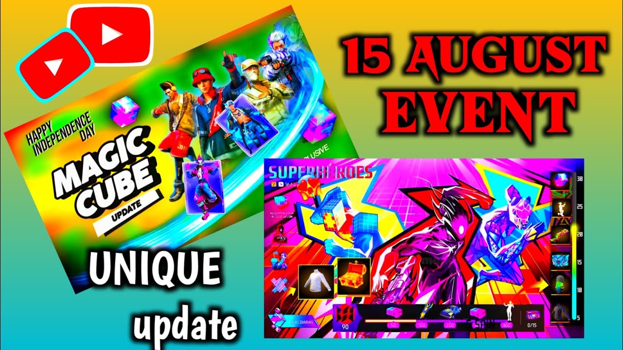 15 AUGUST FREEFIRE NEW EVENT 😱 || MAGIC CUBE 💥 || NEW UPDATE FREEFIRE 🎁 || UNIQUE UPDATE FF🤔 ||