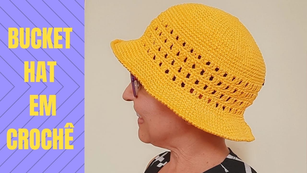 BUCKET HAT EM CROCHÊ
