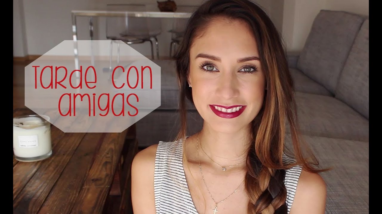 Happy Sunny Flowers | Trenza de cinco cabos y maquillaje con labios borgoña | Tarde con amigas