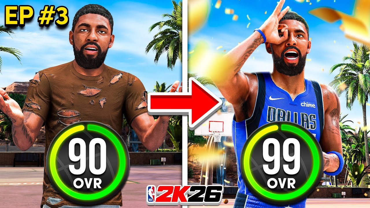 Сборка Кайри Ирвинга с рейтингом от 60 до 99 в NBA 2K26 без вложений | Эпизод 3