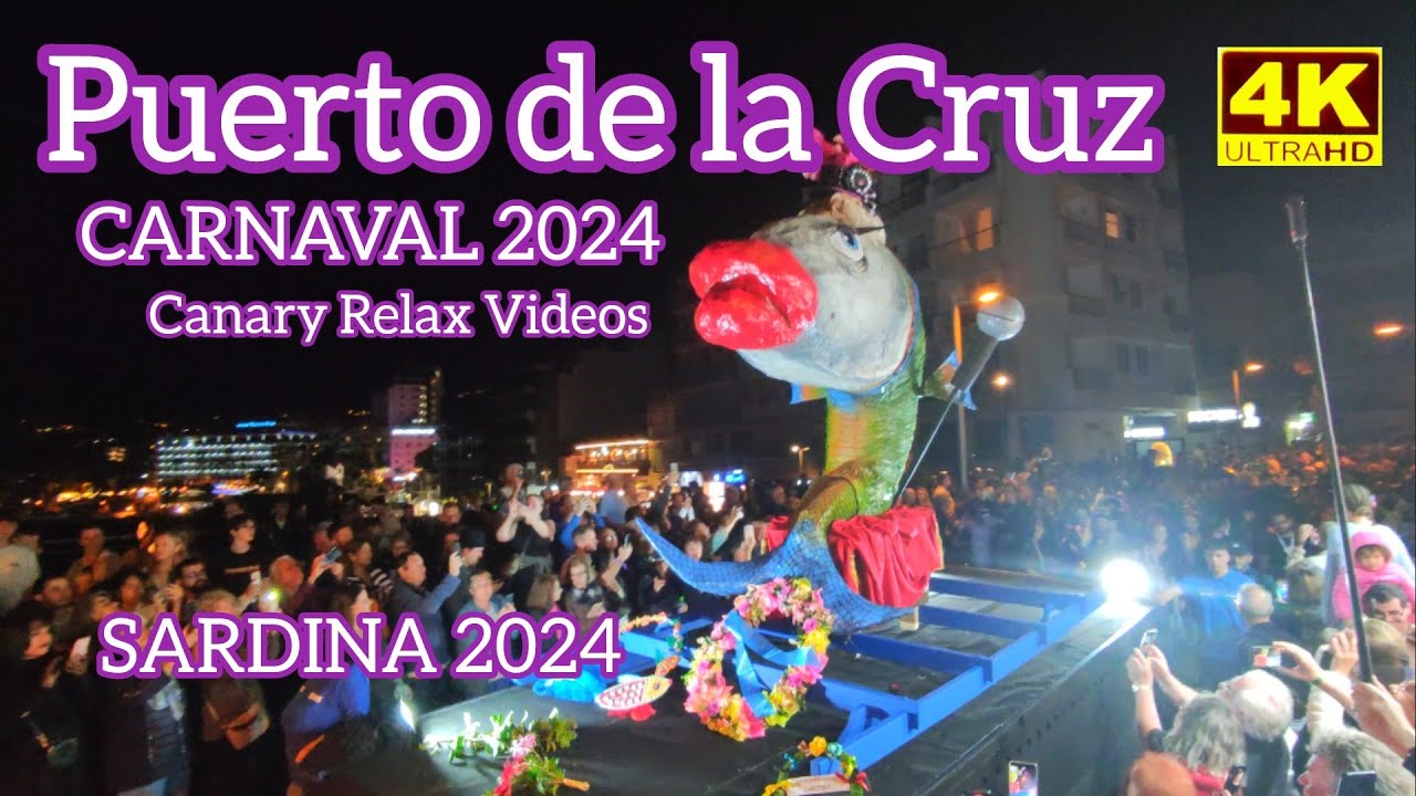 Tenerife 🏝️ CARNAVAL 2024 Puerto de la Cruz Burial of the SARDINA