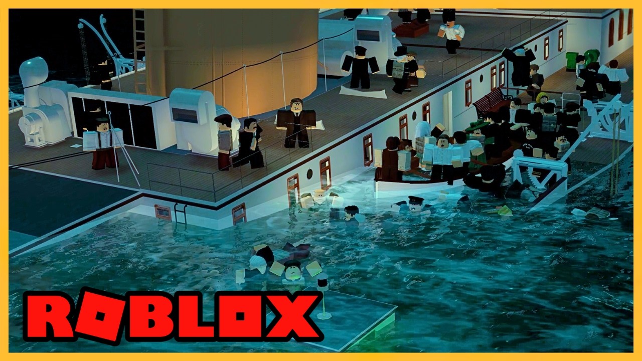 ROBLOX - Titanic Nearer My God To Thee Scene (Без сравнения бок о бок)