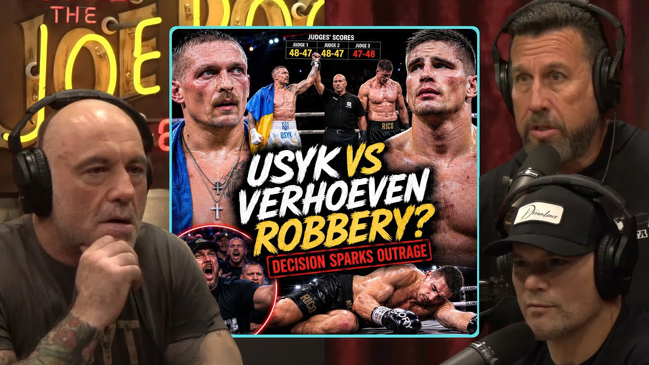 Joe Reacts To The Oleksandr Usyk Vs Rico Verhoeven Fight Controversy &ldquo;ROBBERY&rdquo; | Joe Rogan MMA Show