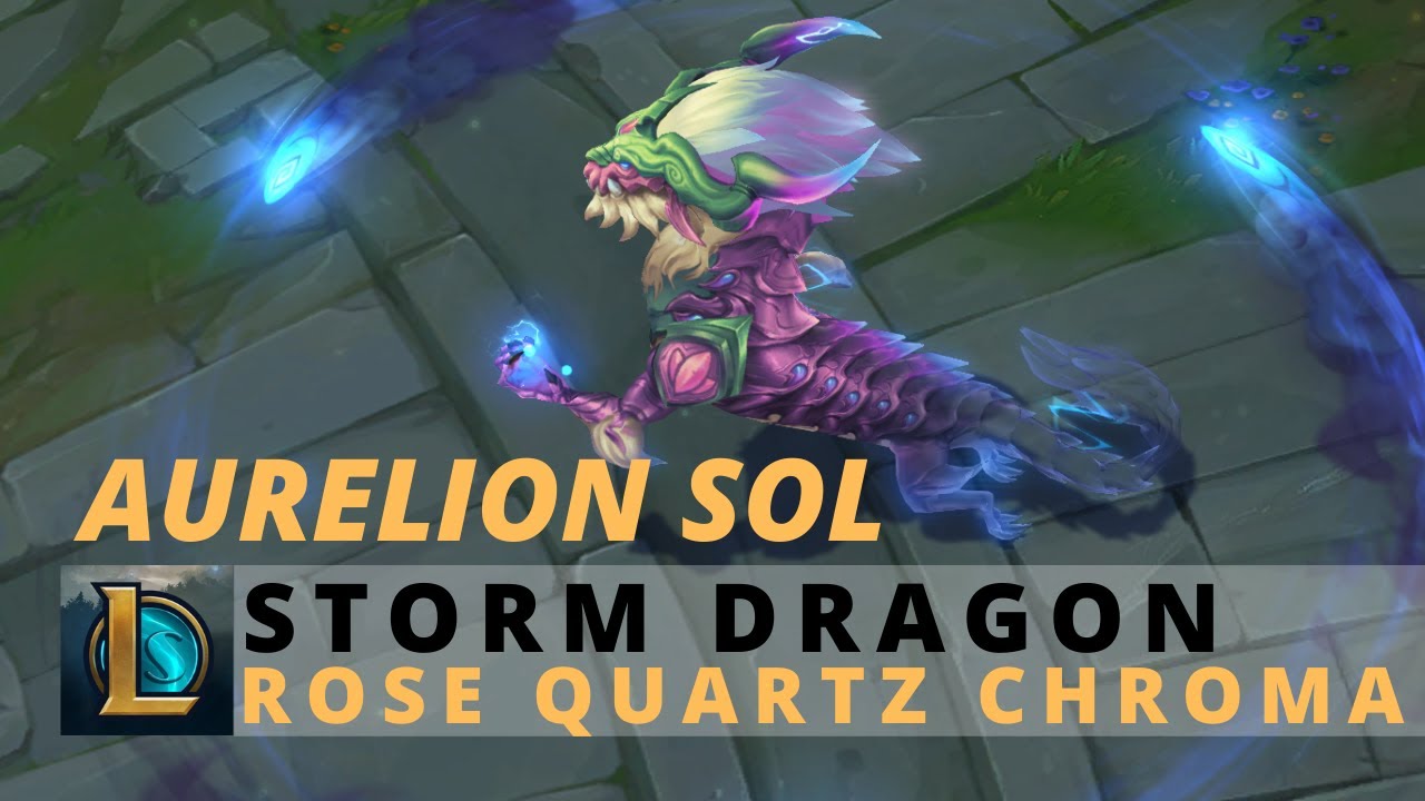 Storm Dragon Aurelion Sol Rose Quartz Chroma - League Of Legends