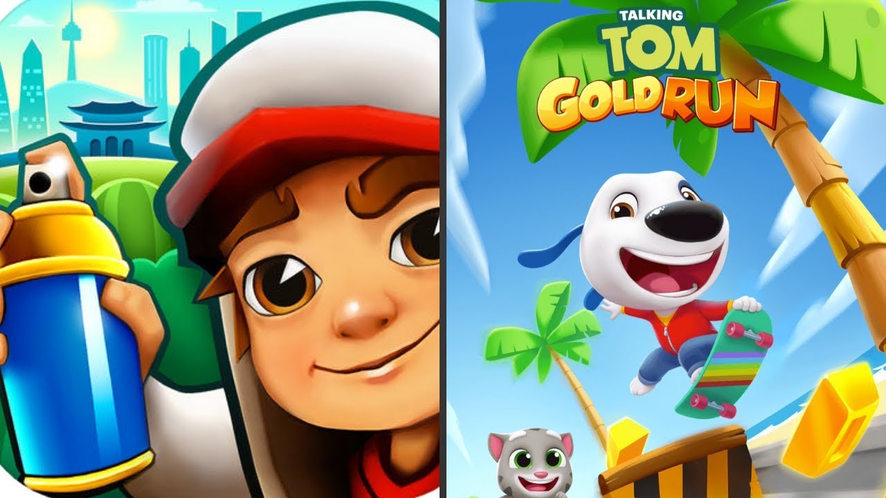 Subway Surfers [SEOUL 2019, Unlock MINA - iPAD Gameplay] VS Talking Tom Gold Run